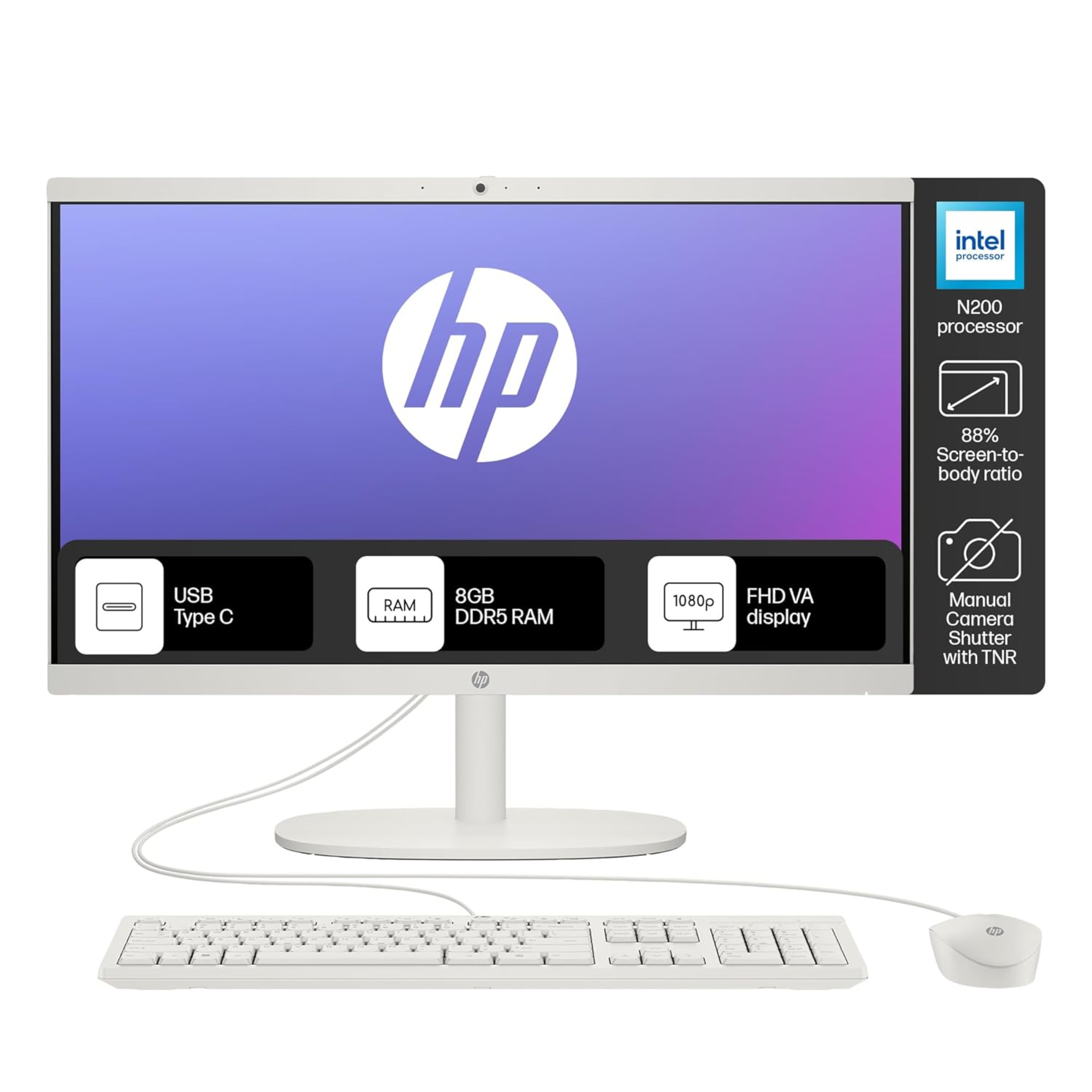 HP All-in-One, Intel N200 (8GB DDR5, 512GB SSD) 21...